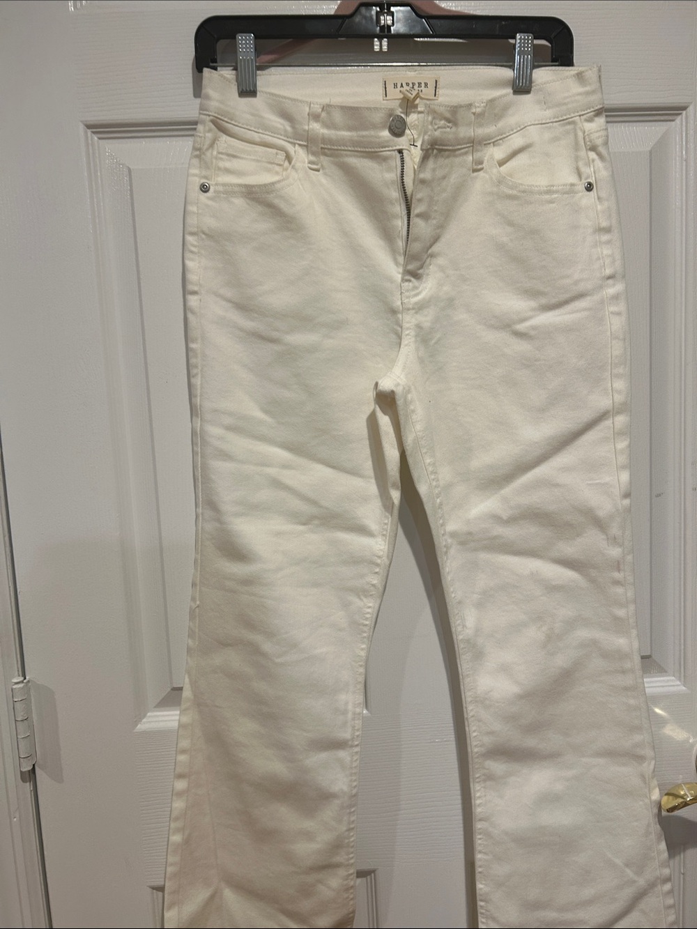 Harper Women's Off-White Wide-Leg Jeans